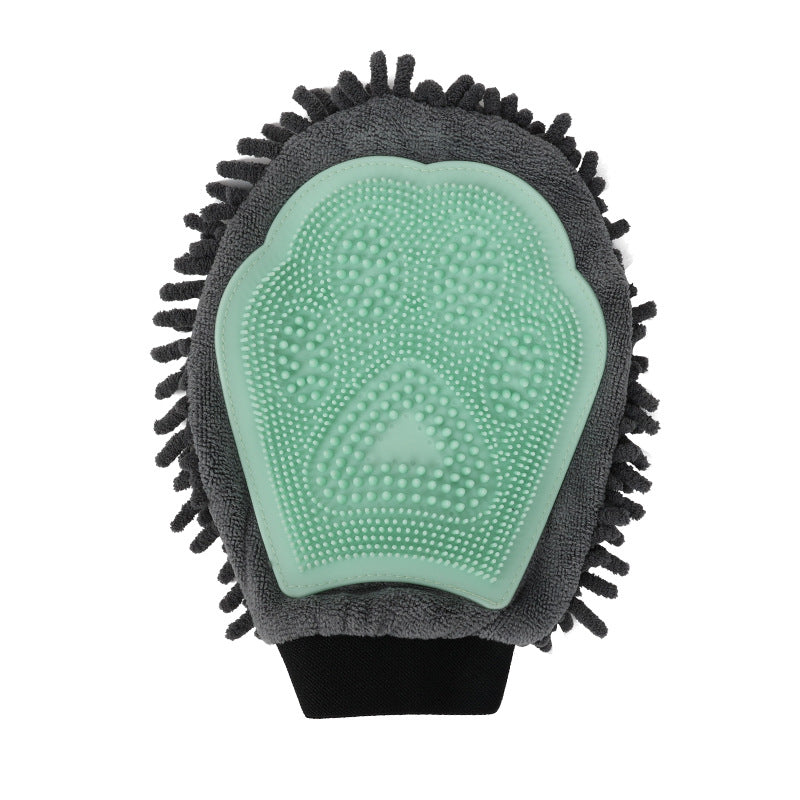 2-In-1 Pet Bathing Grooming Glove  Dog Massage Brush