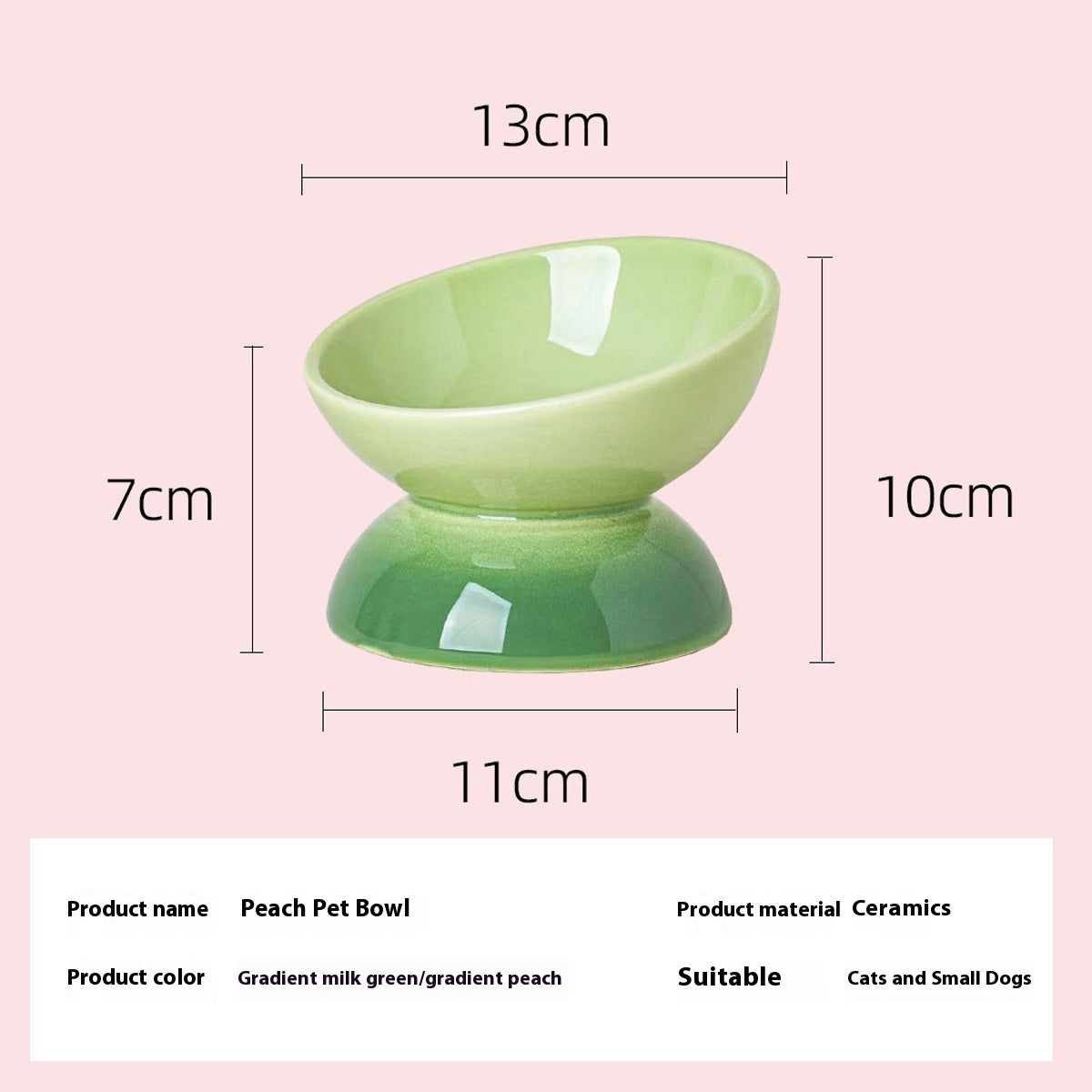 Bowl Ceramic Oblique Mouth Protection Cervical Spine Large Capacity Large Diameter