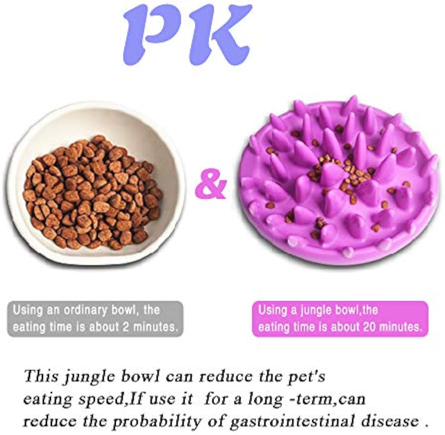 Cat  And  Dog Slow Feeder Bowl Non Slip Interactive Puzzle Feeder