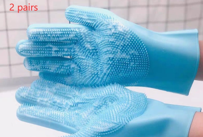 Silicone Cat Grooming Hair Comb Puppy Brush Glove Bath