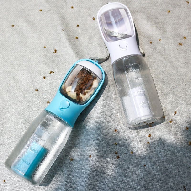 Portable Cat Bottle Food Feeder Drinker Poop