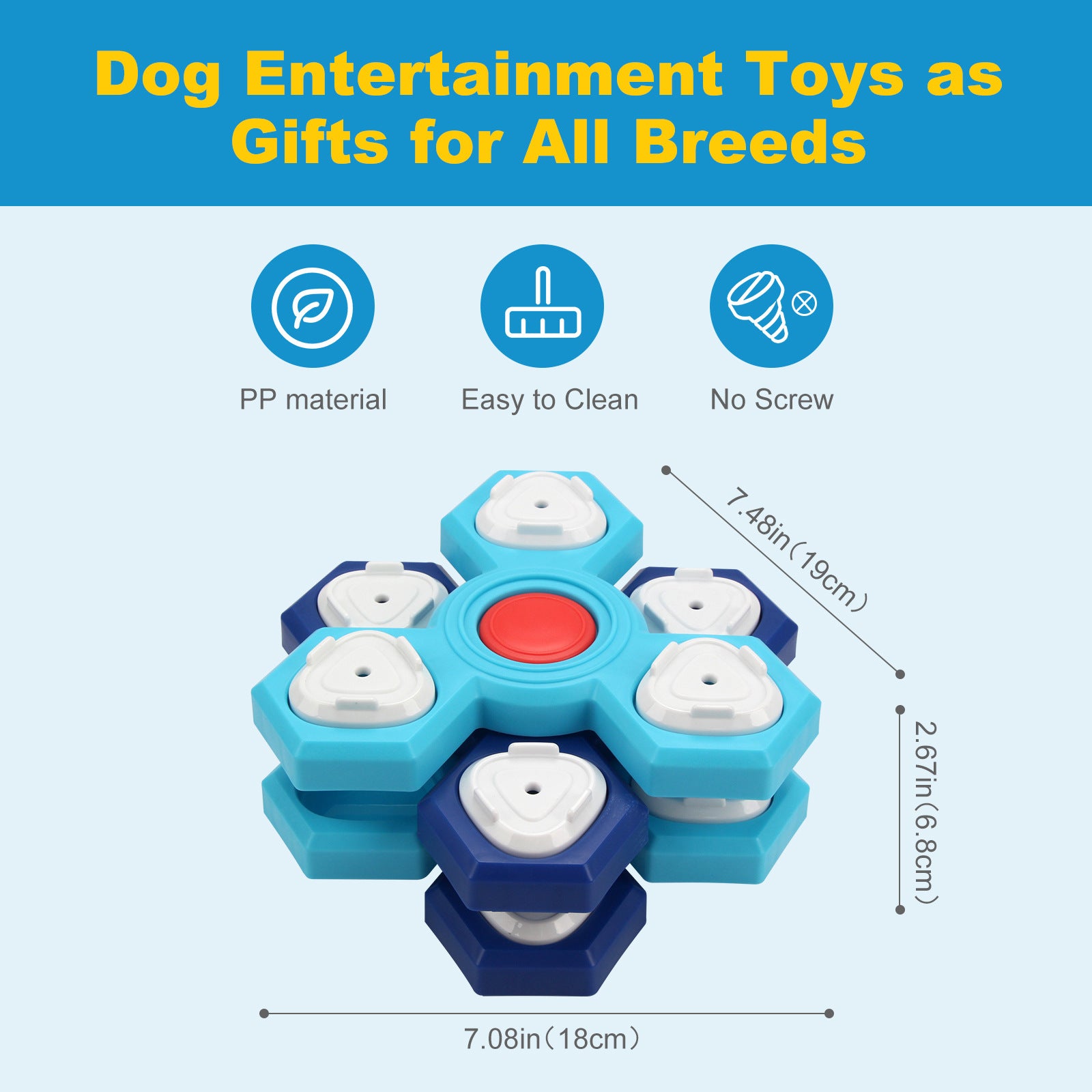 Interactive Dog Treat Puzzle Feeder IQ Training Toy