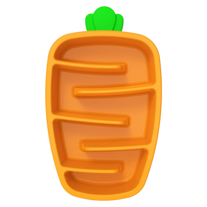 Carrot Design Non-Slip Slow Feeder Dog Bowl