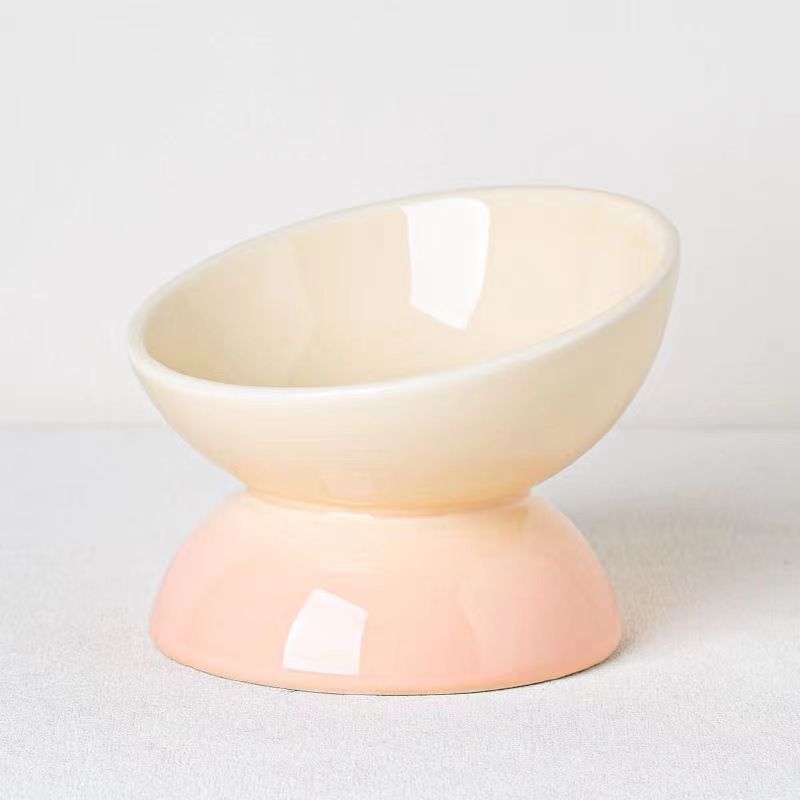 Bowl Ceramic Oblique Mouth Protection Cervical Spine Large Capacity Large Diameter