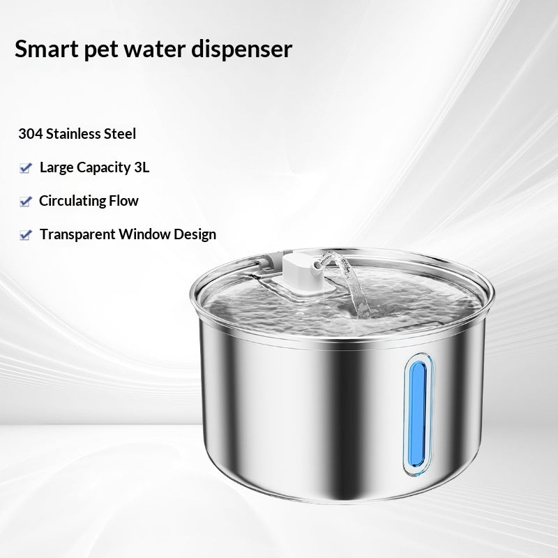 Cat Water Fountain 304 Stainless Steel Cat Water Dispenser