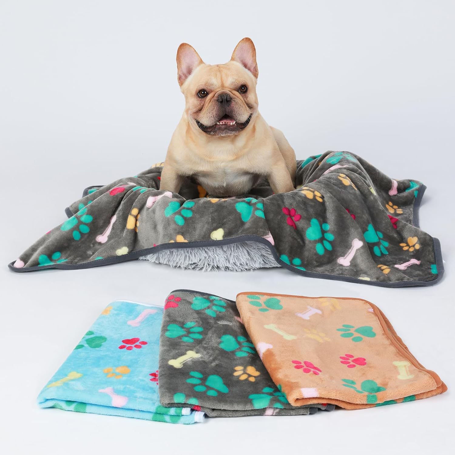 Pet Blanket Pad Warm Blanket Confetti Bone Paw Blanket