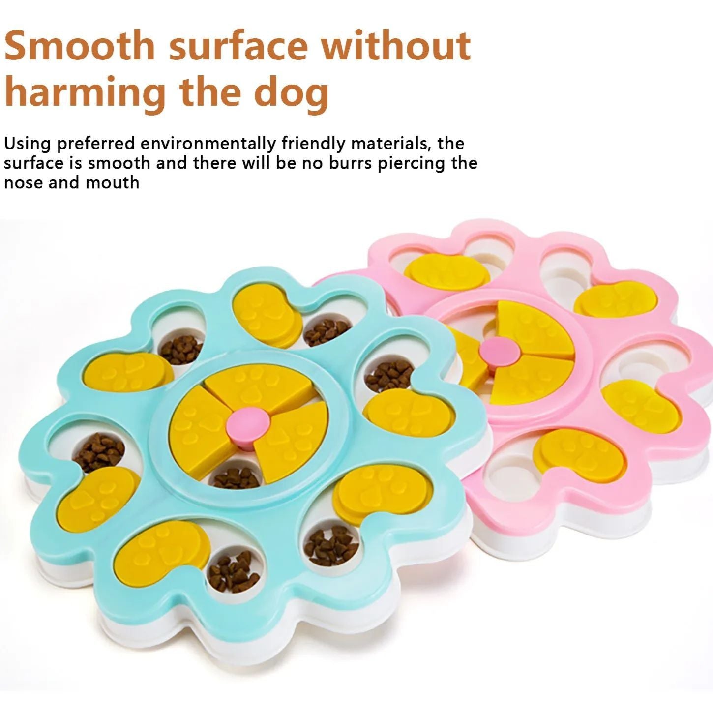 Flower Shape Dog Puzzle Slow Feeder Interactive Bowl