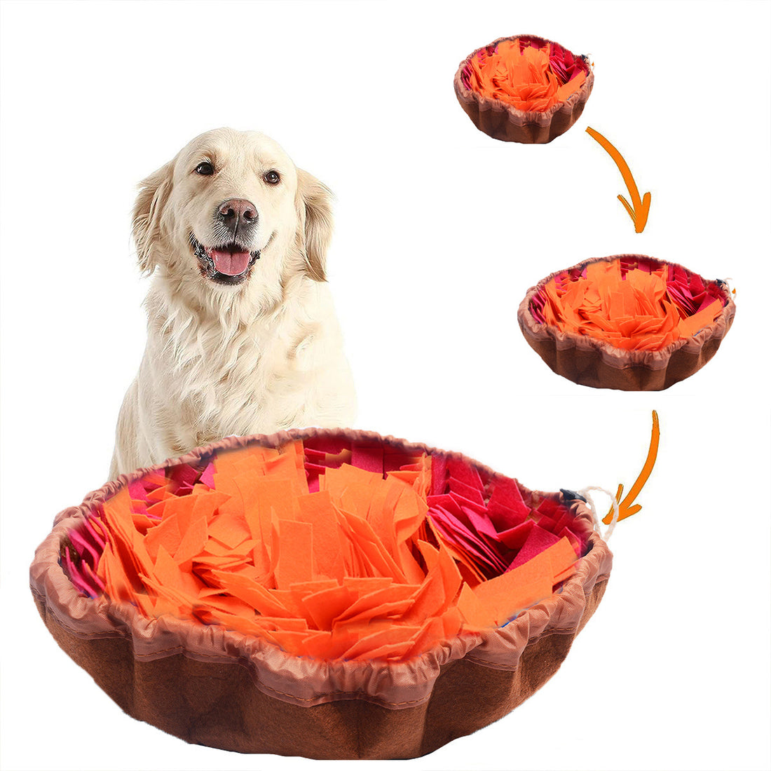 Pet Toy Dog Food-Dispensing Sniffing Training Bowl Puzzle Stress-Relief Scent Training