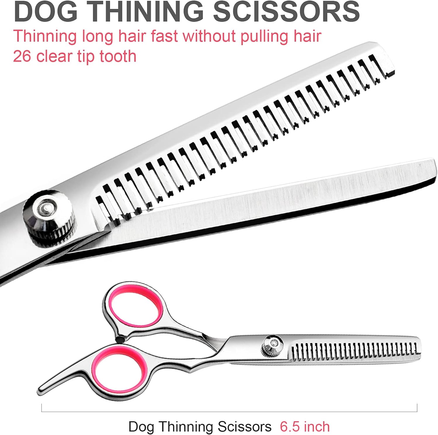 Dog Grooming Scissors Set Stainless Steel Curved Thinning Safety Tip