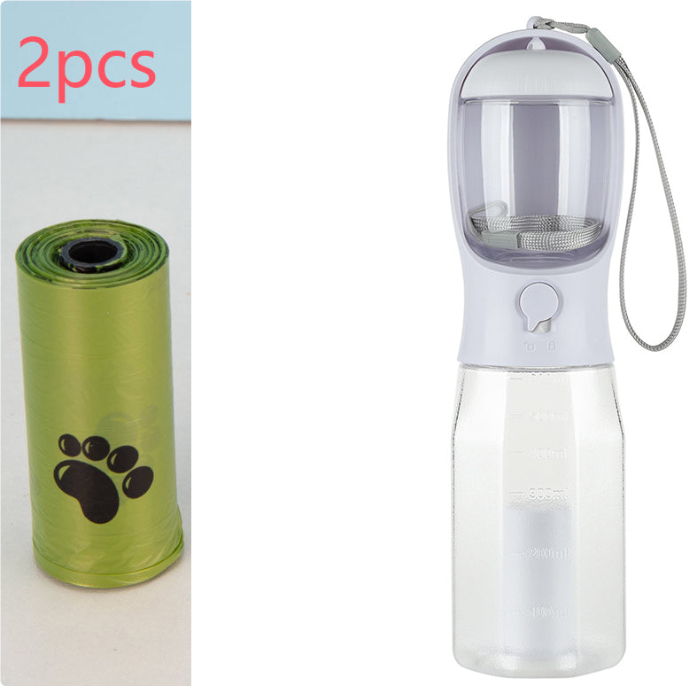Portable Cat Bottle Food Feeder Drinker Poop