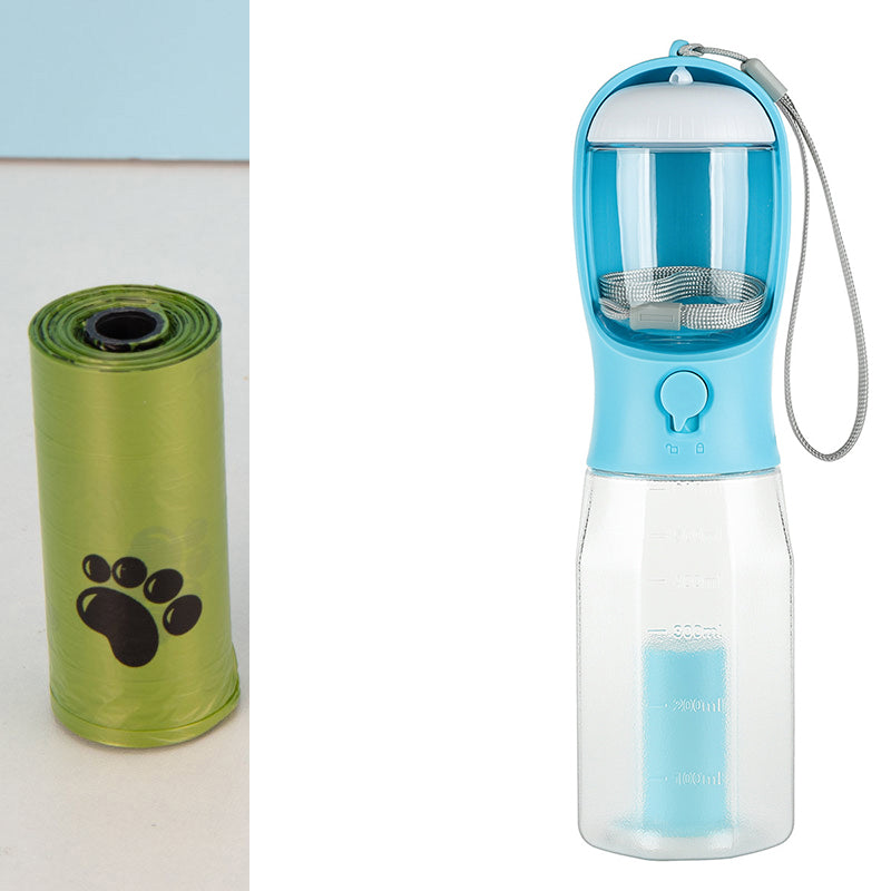 Portable Cat Bottle Food Feeder Drinker Poop