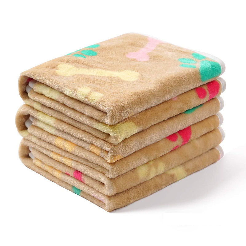 Pet Blanket Pad Warm Blanket Confetti Bone Paw Blanket