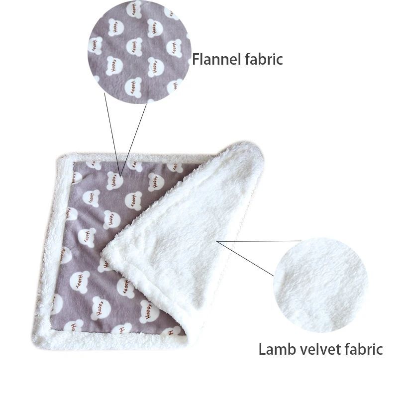 Thick Lamb Fleece Pet Dog Blanket Soft Flannel