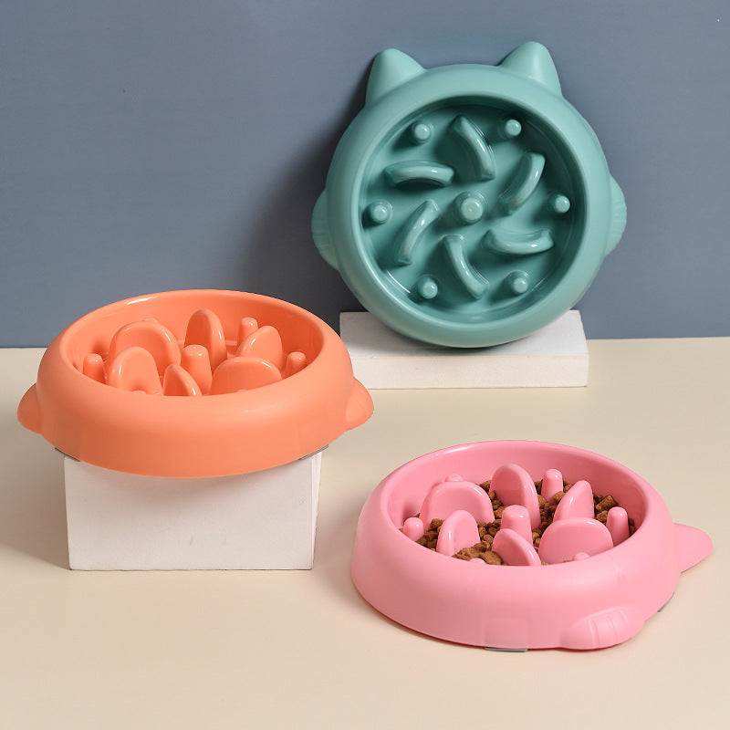Anti-Choking Slow Feeder Dog Cat Bowl Plate