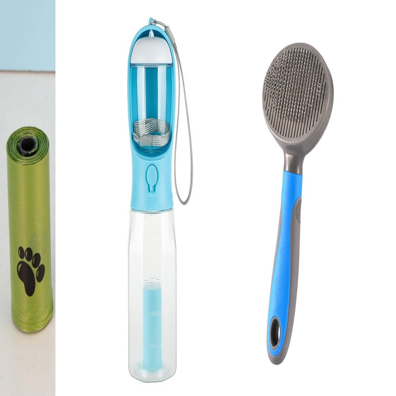 Portable Cat Bottle Food Feeder Drinker Poop