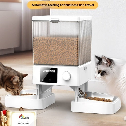 Automatic Smart Pet Feeder Dual Bowl Timer Portion Control