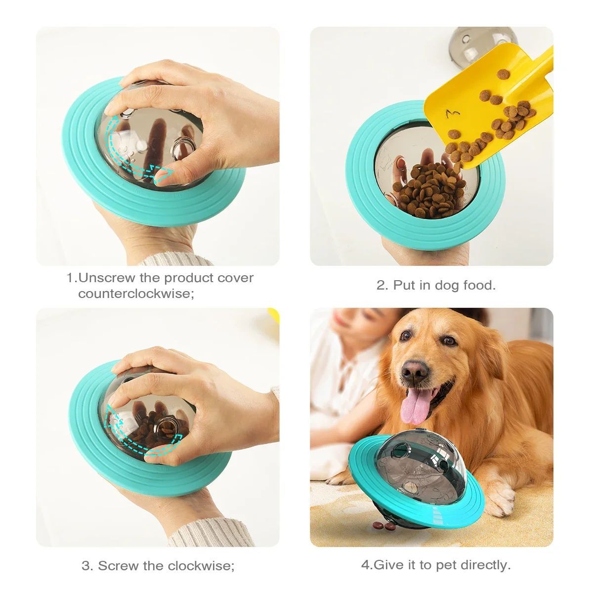 Dog Interactive Food Leaking Dispensing Treat Ball For Small